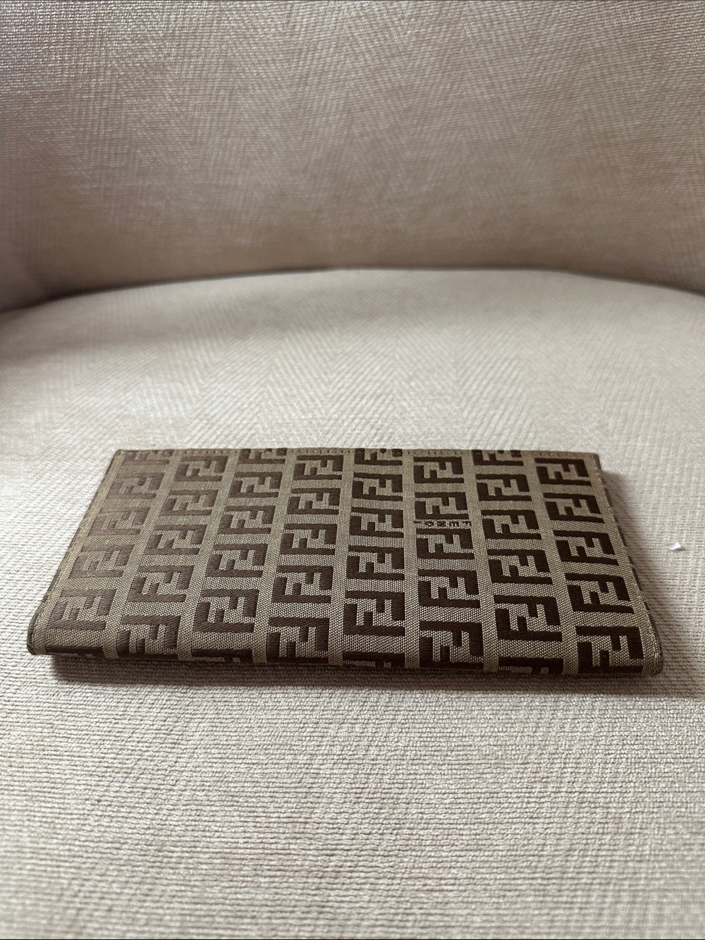 Fendi Brown Tan FF Logo Long Bifold Zucch Wallet - Picture 13 of 16